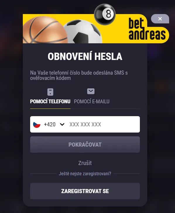 Betandreas Password